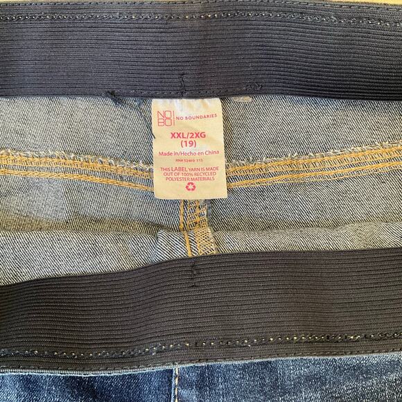 No Boundaries Women Jean Jeggings size 19 (XXL) Blue Mid Rise Stretch Pull On - Picture 7 of 10